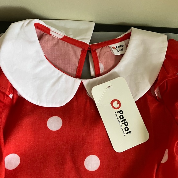 PatPat Red Polka Dot Dress - Picture 2 of 6